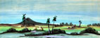 Fondale Presepe dipinto a mano antico